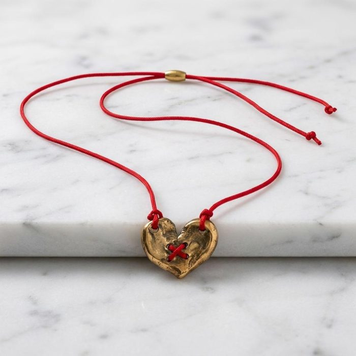 Meaningful Mended Heart Bronze Necklace 2