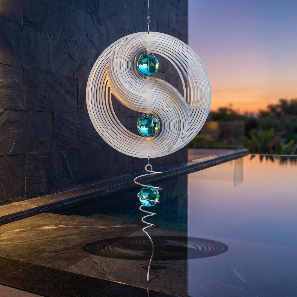 Mesmerizing Yin Yang Crystal Wind Spinner Mesmerizing Yin Yang Crystal Wind Spinner