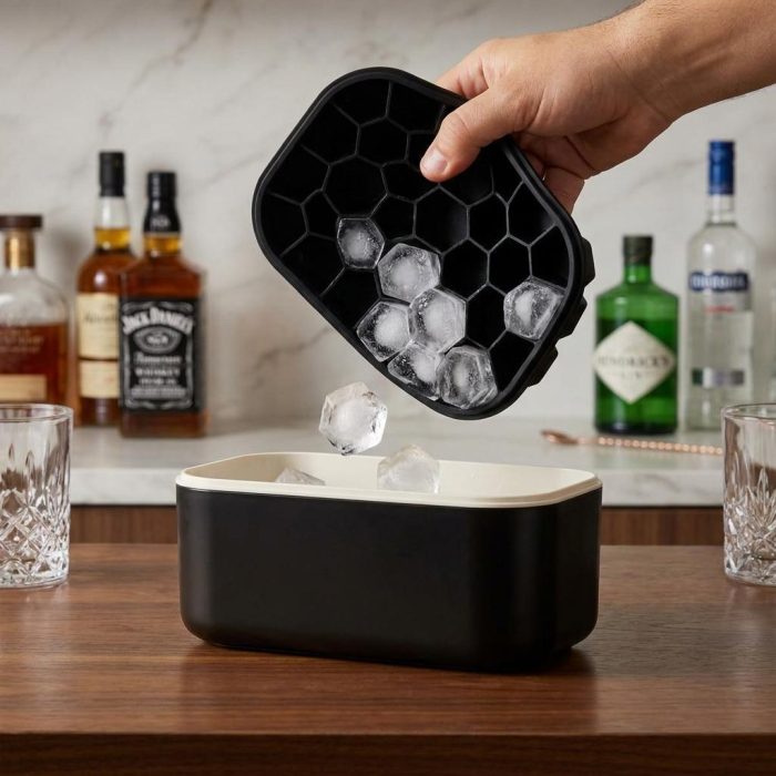 Modern Ice Cube Tray & Storage Bin 1