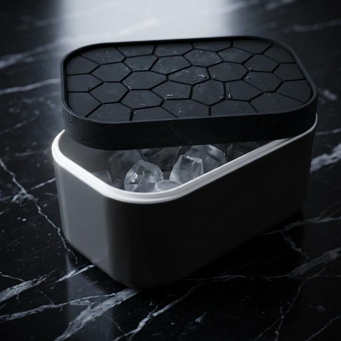 Modern Ice Cube Tray & Storage Bin 2