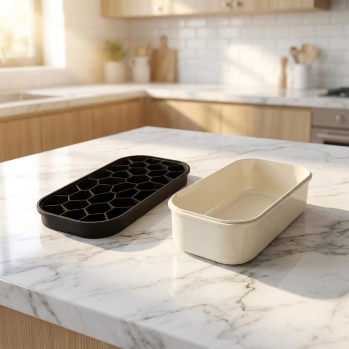 Modern Ice Cube Tray & Storage Bin 3
