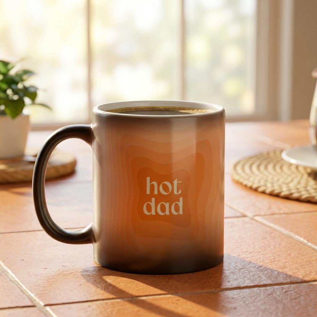 Mostly Cool Sometimes Hot Dad Ceramic Color Change Mug 1 Mostly Cool Sometimes Hot Dad Ceramic Color Change Mug 1
