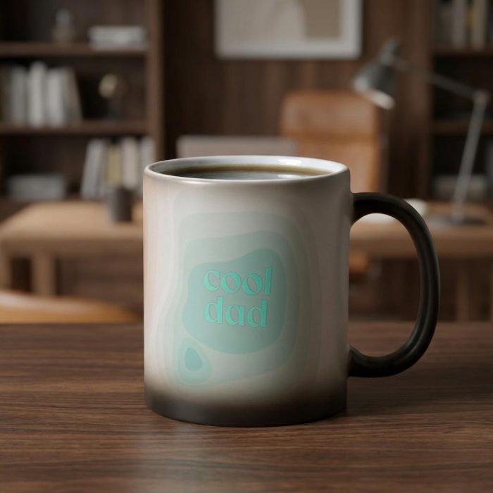 Mostly Cool Sometimes Hot Dad Ceramic Color Change Mug 2