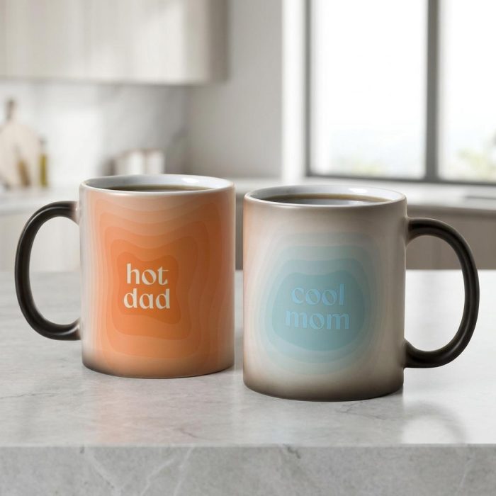 Mostly Cool Sometimes Hot Dad Ceramic Color Change Mug 3