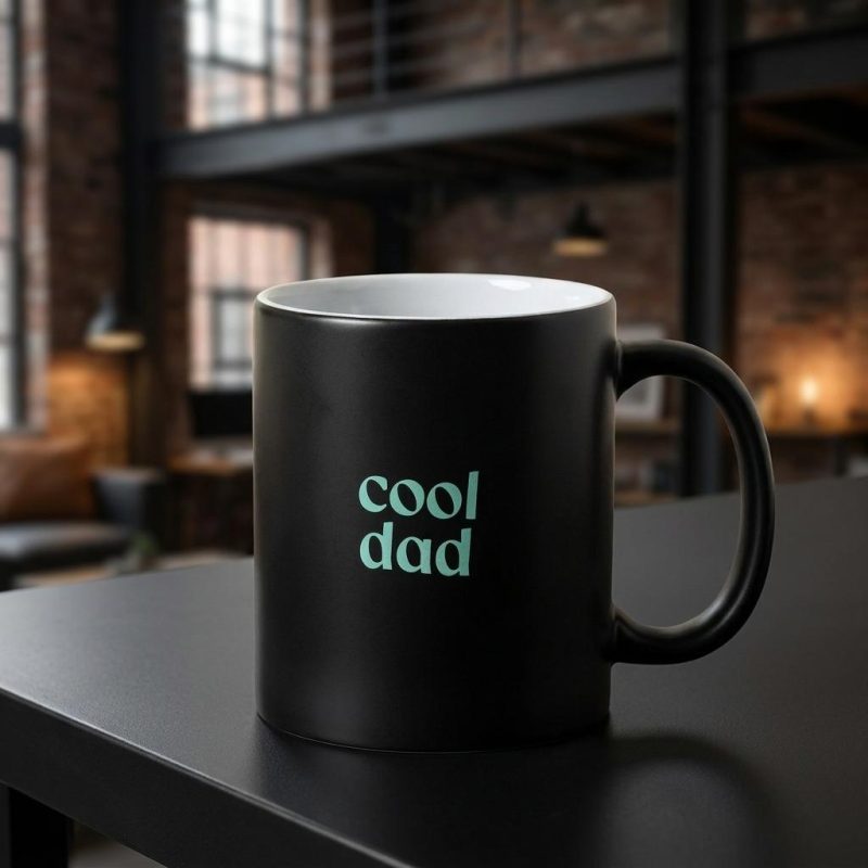Mostly Cool Sometimes Hot Dad Ceramic Color Change Mug