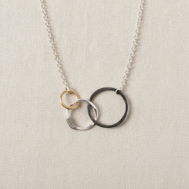 Past Present Future Sterling Silver Necklace 1