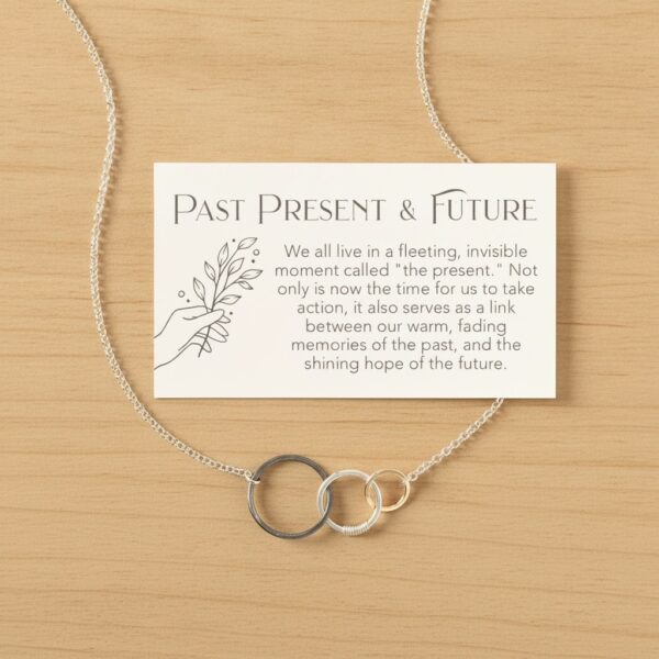 Past Present Future Sterling Silver Necklace