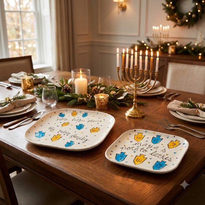 Personalized Hanukkah Plate 1