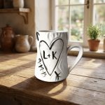 Personalized Porcelain Faux Bois Mug Set