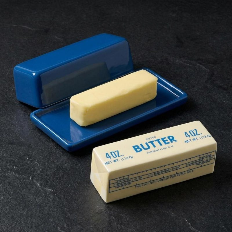 Playful Ceramic Butter Dish