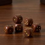 Premium Handmade Rosewood Brass Dice Set 1