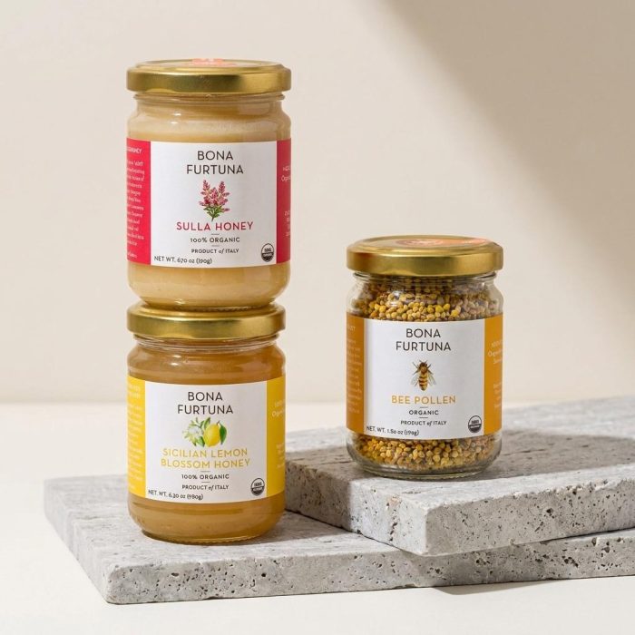 Premium Taste Of Italy Naturally Infused Raw Honey Set 2