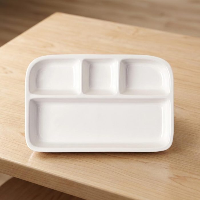 Retro Stoneware Tv Dinner Trays Set Of 2 2