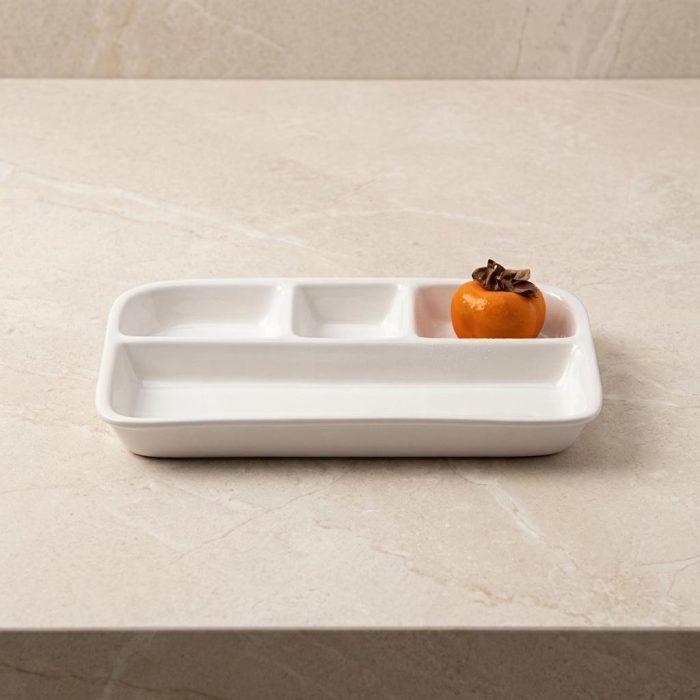 Retro Stoneware Tv Dinner Trays Set Of 2 3