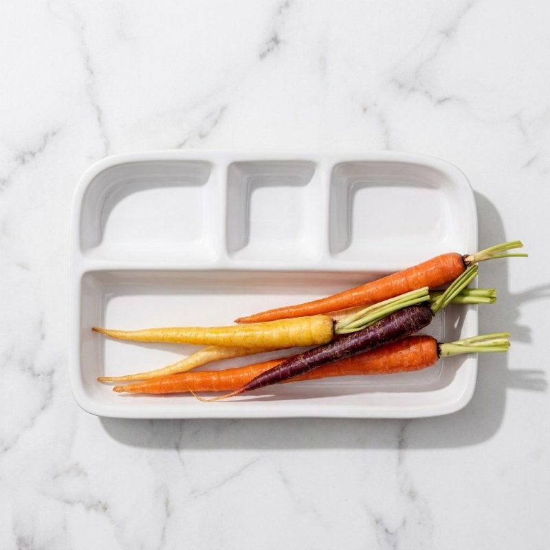 Retro Stoneware Tv Dinner Trays Set Of 2