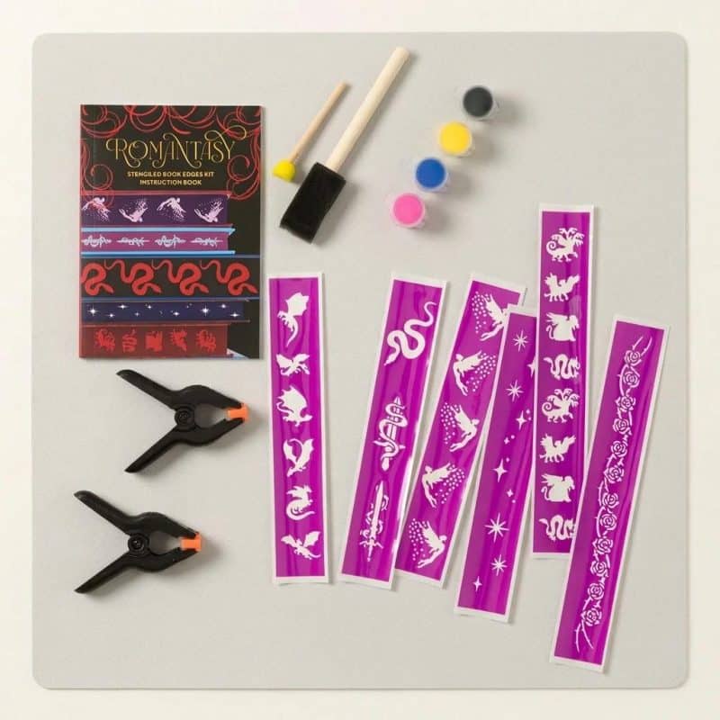 Romantasy Diy Book Edge Stenciling Kit 1