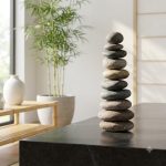 Rustic Natural Stone Garden Cairn 1