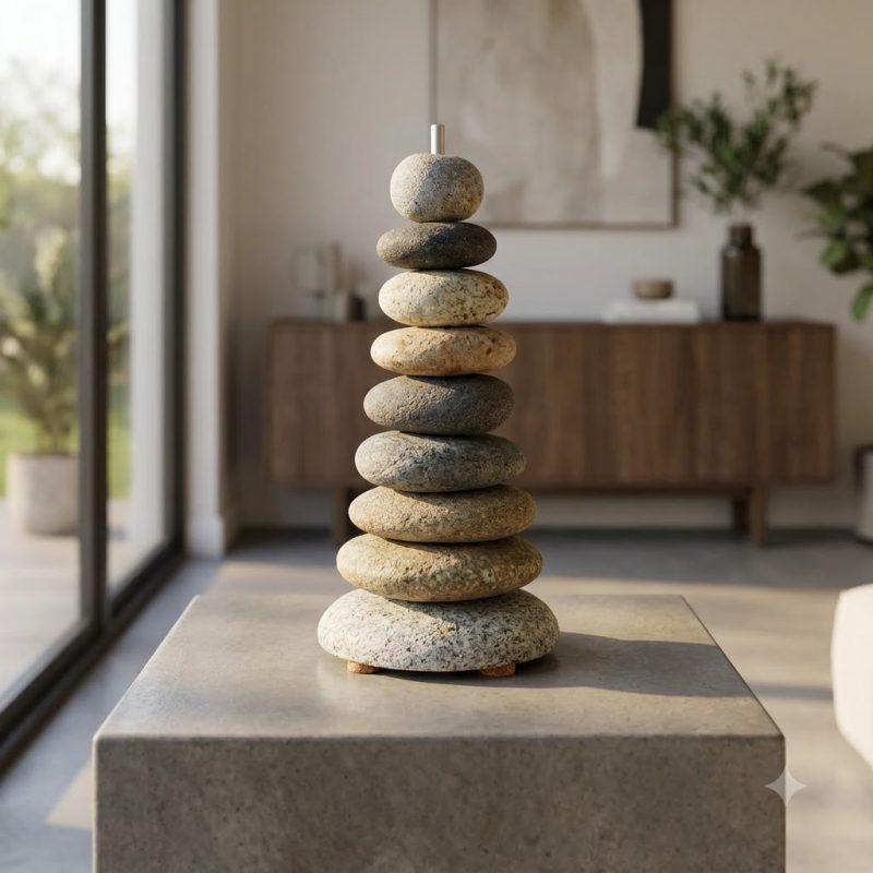Rustic Natural Stone Garden Cairn