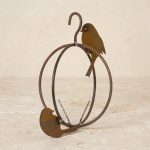 Rustic Steel Birdie Orb Fruit Feeder 1