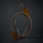 Rustic Steel Birdie Orb Fruit Feeder 3
