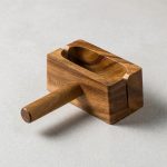 Solid Acacia Wood Easy Grip Bagel Slicer 2