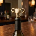 Solid Brass Uterus Bottle Stopper