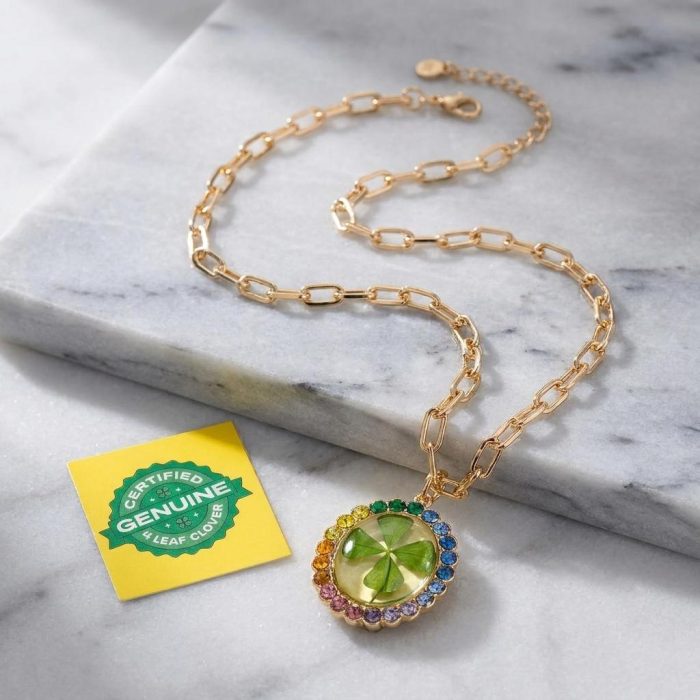 Sparkling Kids' Lucky Streak 4-leaf Clover Necklace 1