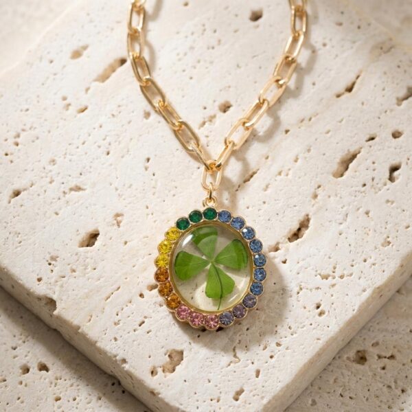 Sparkling Kids' Lucky Streak 4-leaf Clover Necklace