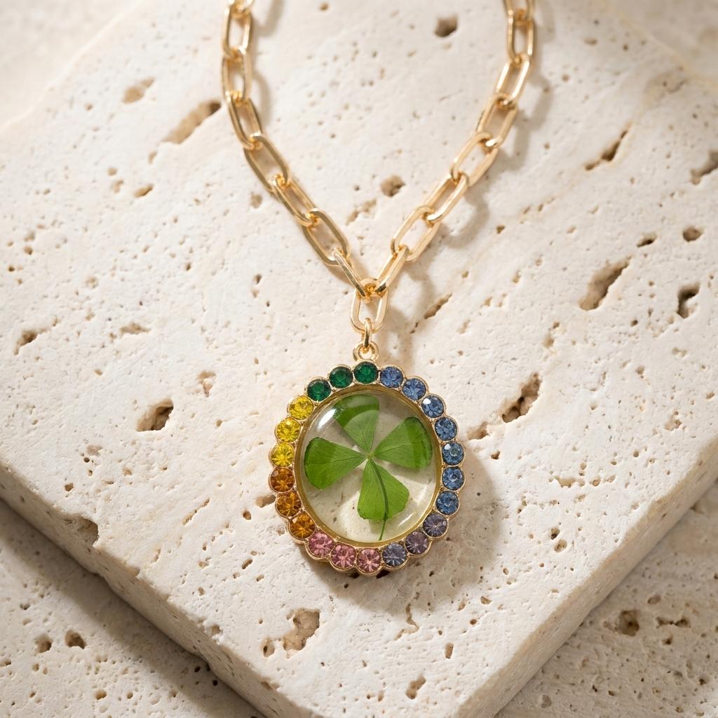 Sparkling Kids' Lucky Streak 4-leaf Clover Necklace Sparkling Kids' Lucky Streak 4-leaf Clover Necklace