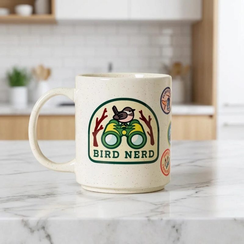 Speckled Bird Nerd Badge Ceramic Mug 1