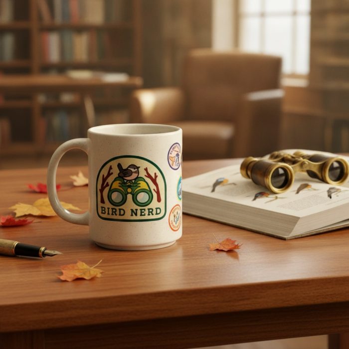 Speckled Bird Nerd Badge Ceramic Mug