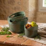 Speckled Nesting Stoneware Mixing Bowl Set