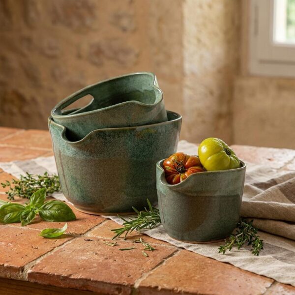 Speckled Nesting Stoneware Mixing Bowl Set