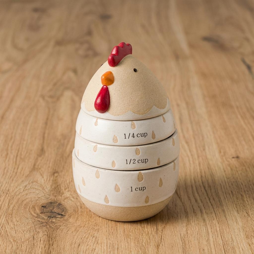Stackable Kitchen Chicken Measuring Cups Stackable Kitchen Chicken Measuring Cups