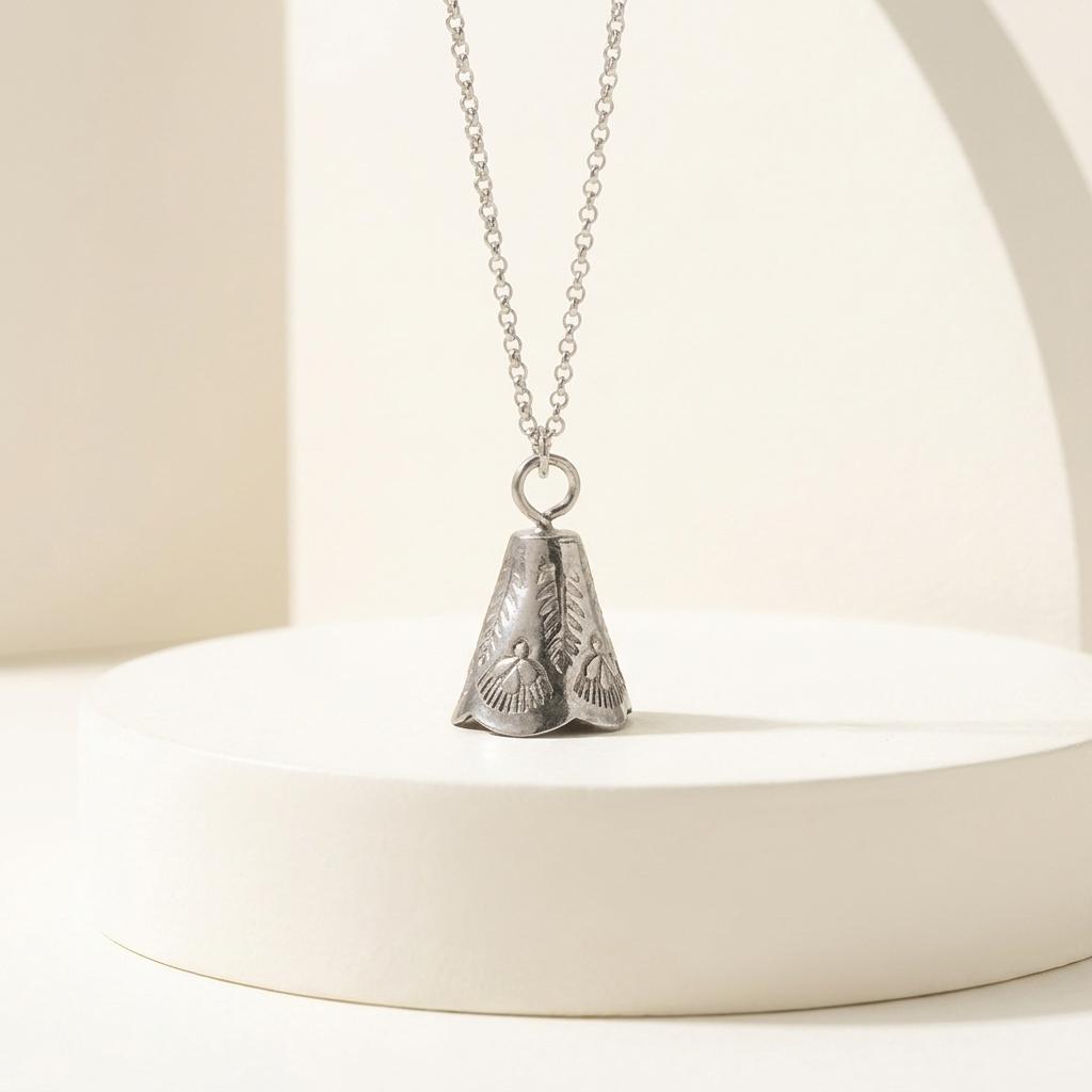 Sterling Silver Balance Bell Necklace Sterling Silver Balance Bell Necklace