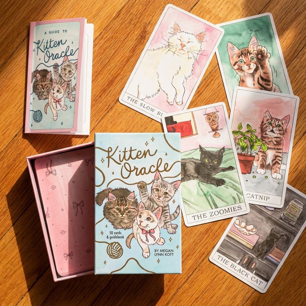 The Kitten Oracle Deck Of Feline Wisdom Gift Set The Kitten Oracle Deck Of Feline Wisdom Gift Set