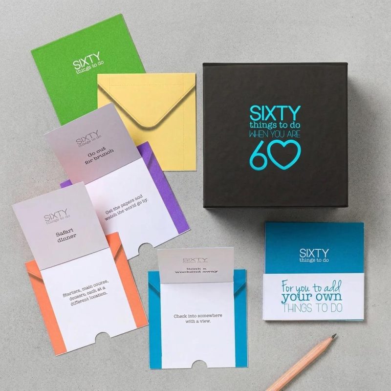 Unique 60 Things To Do When You Are 60 Gift Box