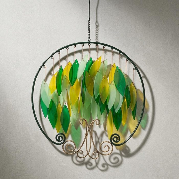 Vibrant Green Tree Of Life Wind Chime 1