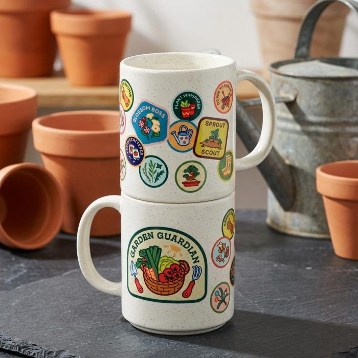 Vintage Garden Guardian Badge Ceramic Mug 3