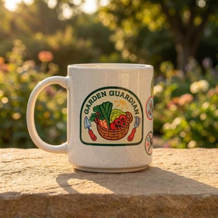 Vintage Garden Guardian Badge Ceramic Mug