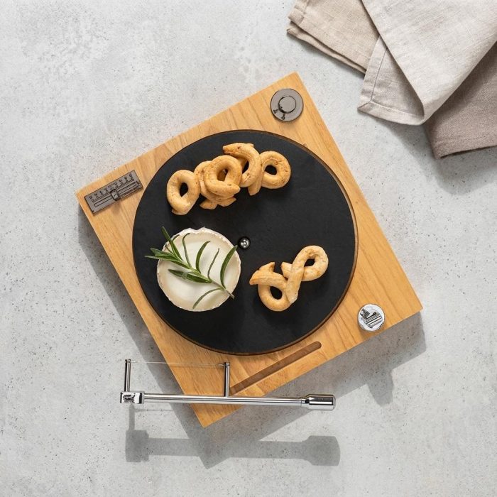 Vintage Vinyl Record Player Turntable Cheese Board 1