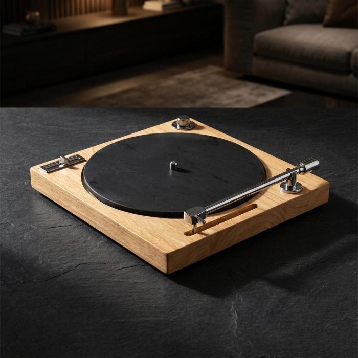 Vintage Vinyl Record Player Turntable Cheese Board 4