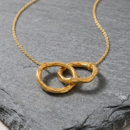 We Are One Interlocking Bronze Necklace 1