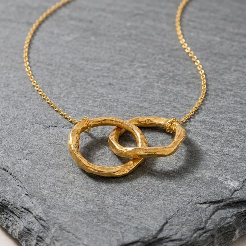 We Are One Interlocking Bronze Necklace 1