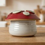 Whimsical Ceramic Mushroom Storage Jar 1