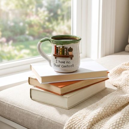 Witty No Shelf Control Book Lover's Mug 1