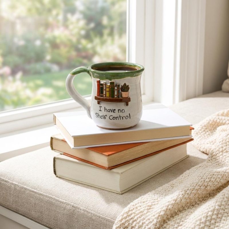 Witty No Shelf Control Book Lover's Mug 1