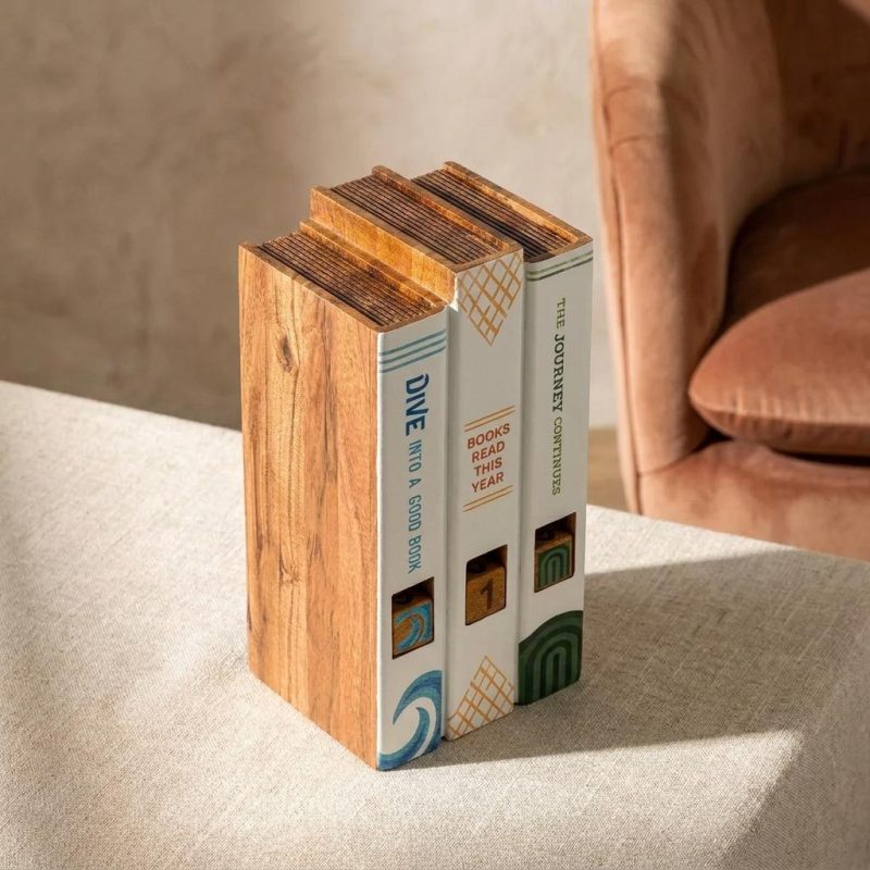 Wooden Books Read This Year Tracker And Bookend 1