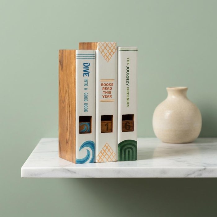 Wooden Books Read This Year Tracker And Bookend 2