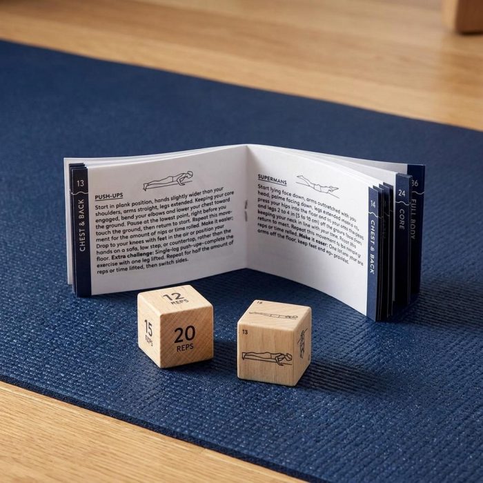 Wooden Fitness Dice Workout Game 1